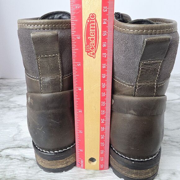 TAOS Ringer Brown Leather Lace Up Combat Boots Womens 5.5 Grunge Distressed Edgy - Picture 5 of 14